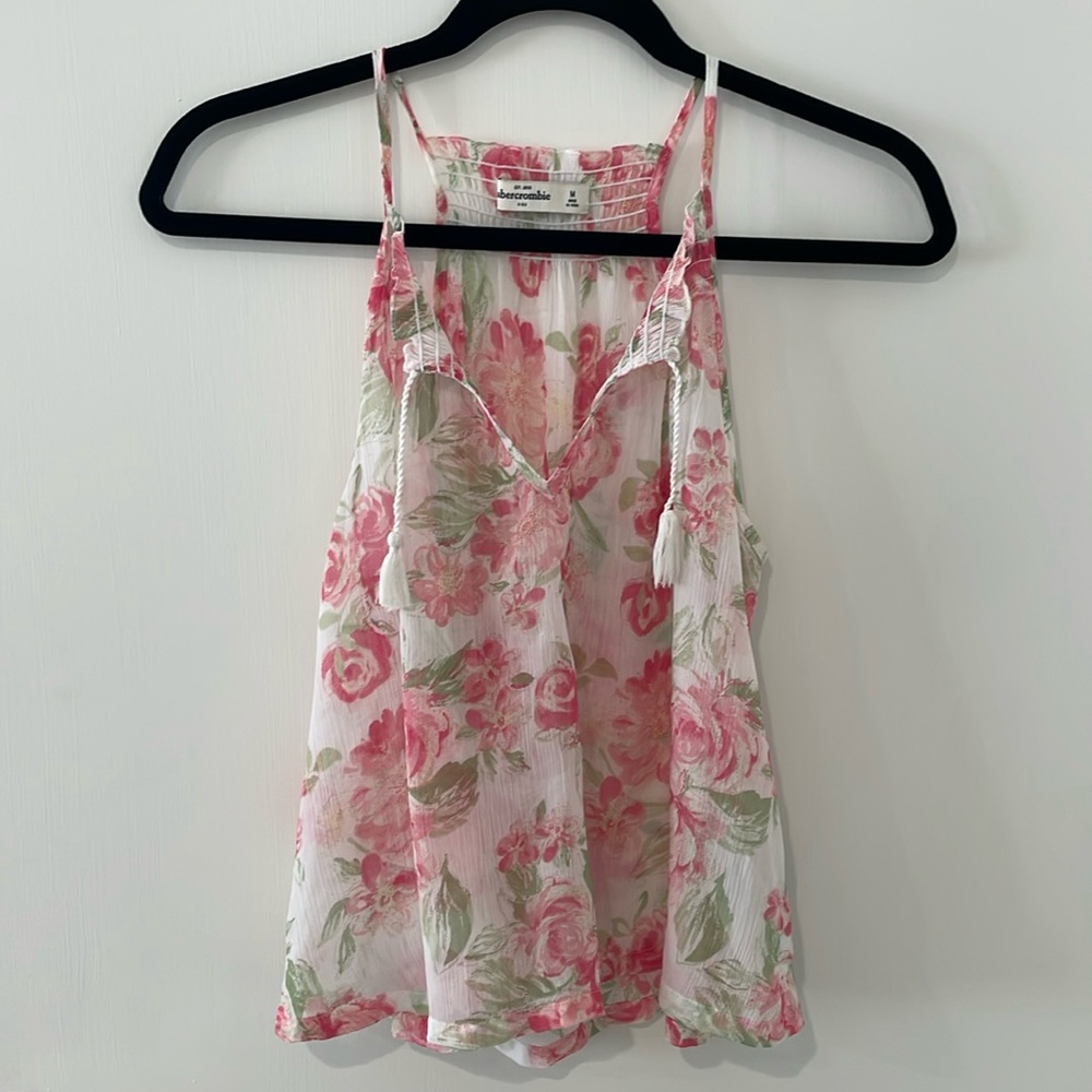 a&f kids floral tank